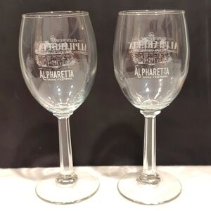 Alpharetta GA Wine Festival Wine Glass Set of 2